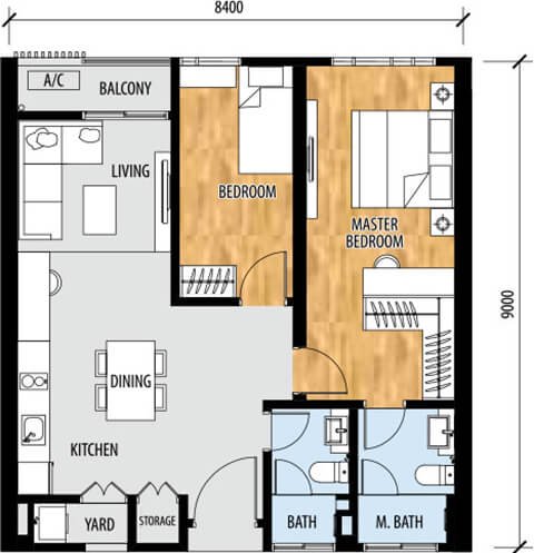 Floor plan: TYPE B2