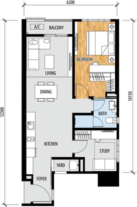 Floor plan: TYPE CORNER A