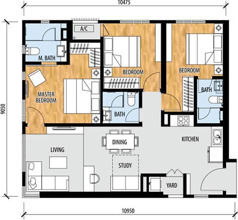 Floor plan: TYPE CORNER C