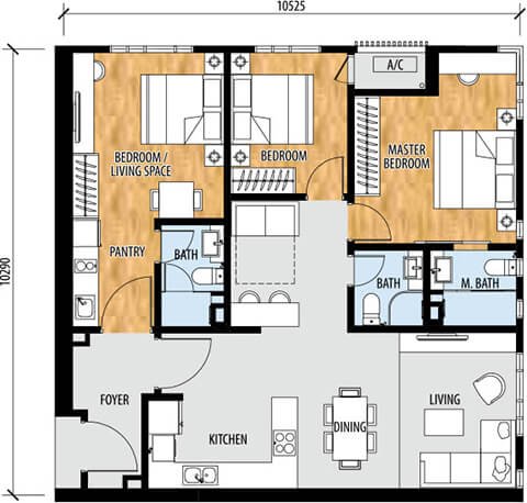 Floor plan: TYPE D