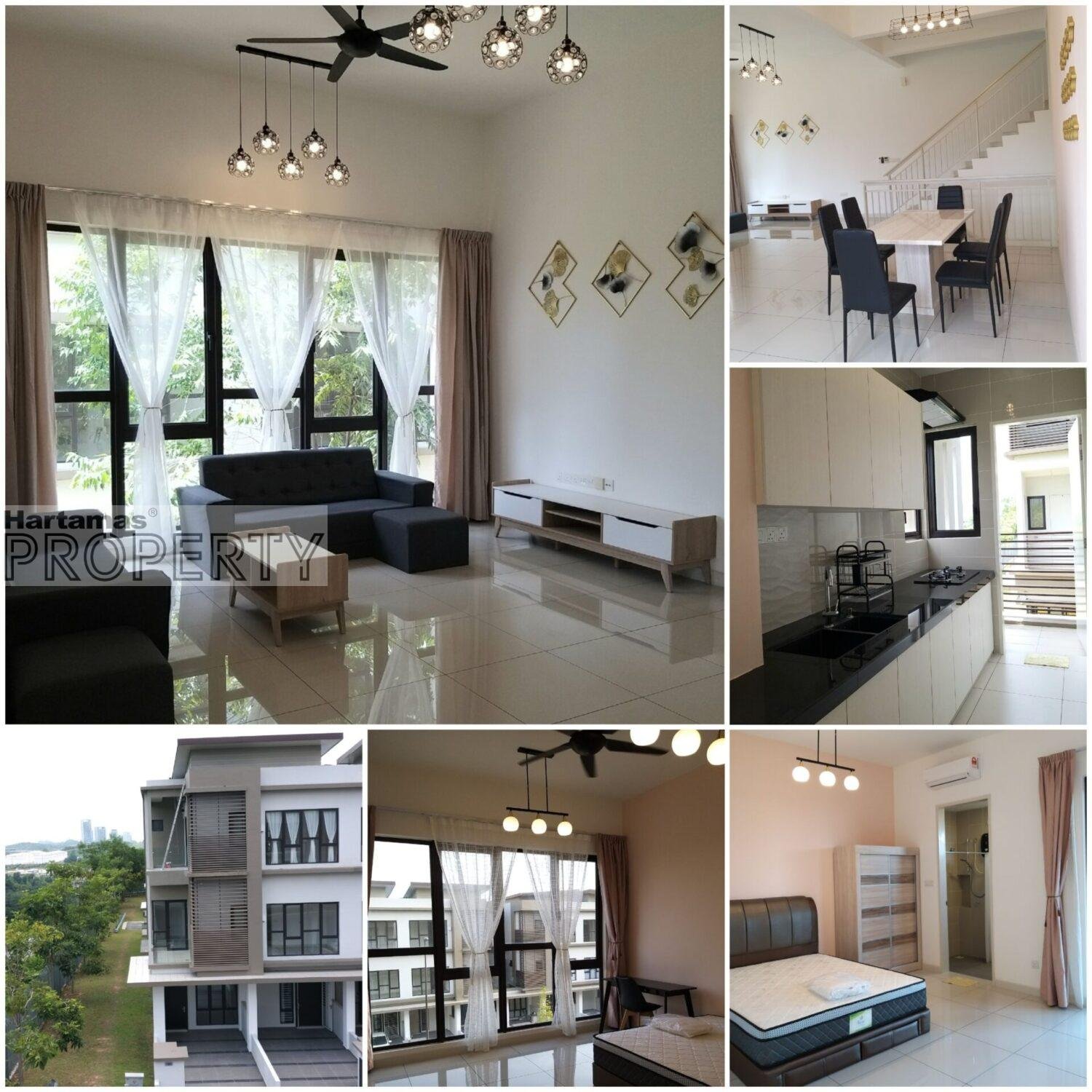 For rent fully furnished N’Dira 16 Sierra Puchong intermediate landed
